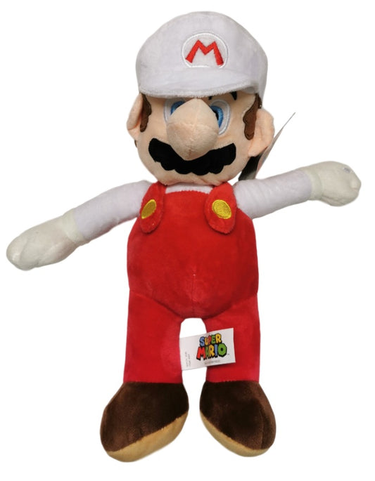 Peluche sous licence Nintendo Super Mario 33 CM - Mario en costume de feu (RARE)