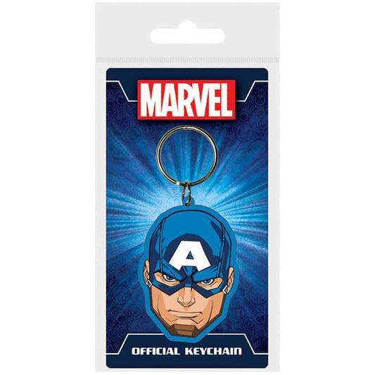 Porte-clés en caoutchouc sous licence Marvel Comics : Captain America