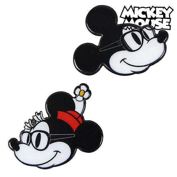 Lot de 2 badges Disney Mickey et Minnie Neufs et sous licence