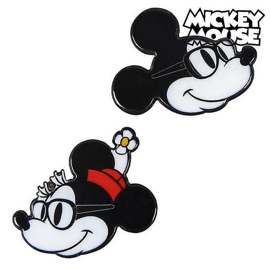 Disney Mickey and Minnie Set of 2 Pin Badges New and Licensed