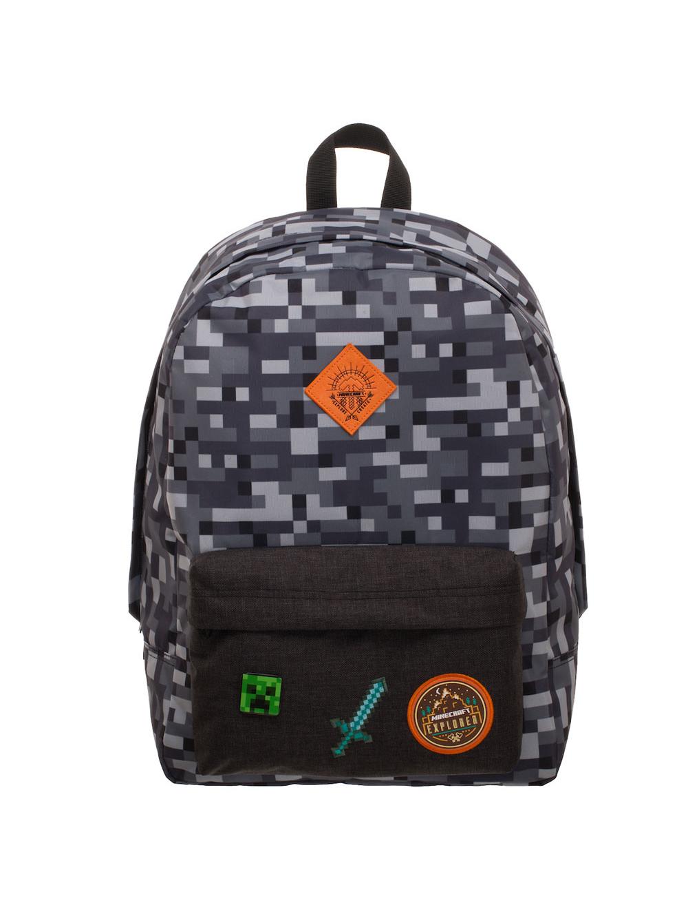 Sac à dos style camouflage Minecraft Explorer neuf et sous licence