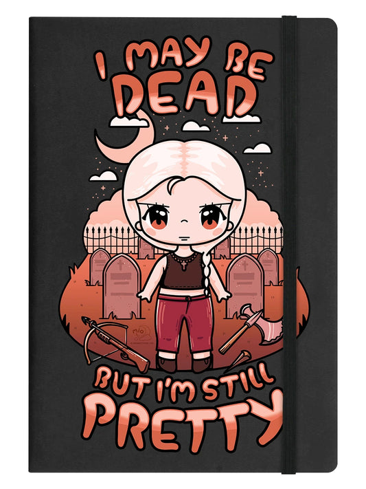 Mio Moon Notizbuch mit festem Einband, A5, „I May Be Dead But I'm Still Pretty“, schwarz