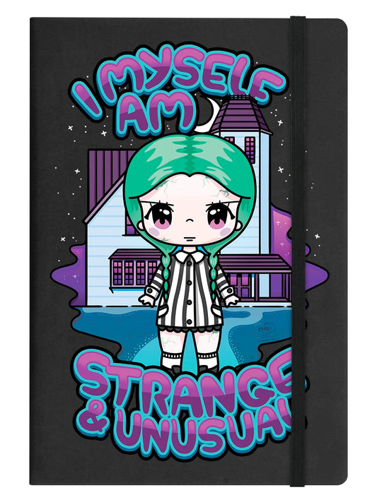 Mio Moon Notizbuch „I Myself Am Strange and Unusual“, A5, mit festem Einband, Schwarz