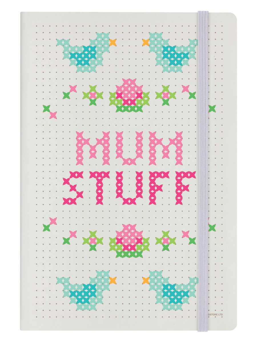 Mum Stuff Cream A5 Hard Cover Notebook