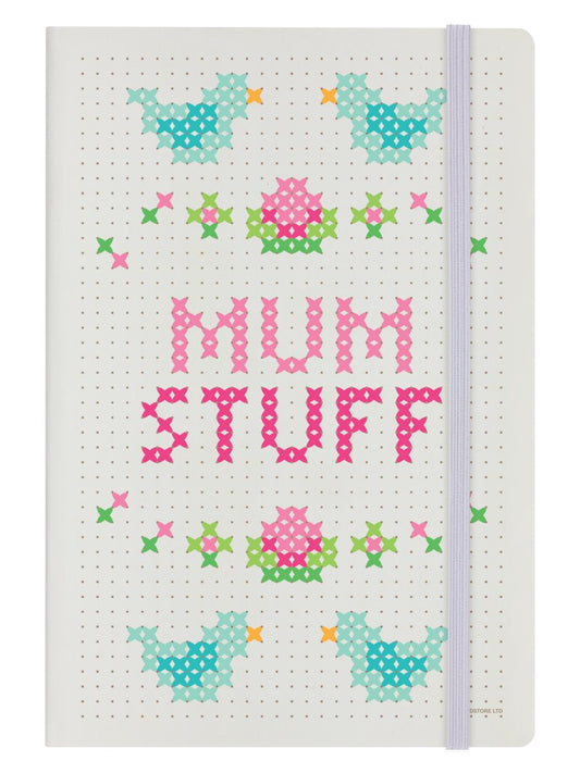 Mum Stuff Notizbuch mit festem Einband, A5, cremefarben