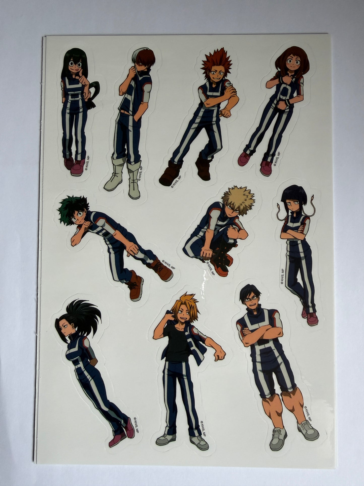 Illustrations of animated characters in various poses on a white background