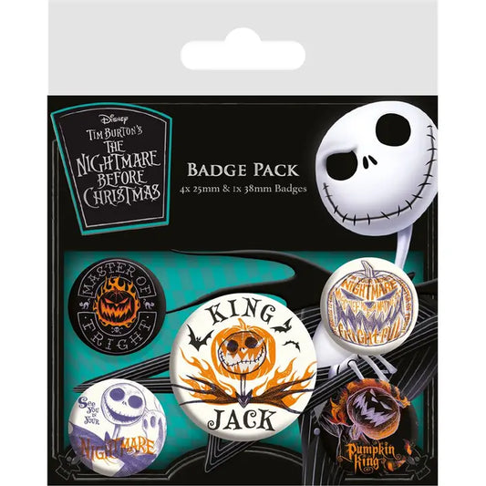 Nightmare Before Christmas set of 5 Pin Badges