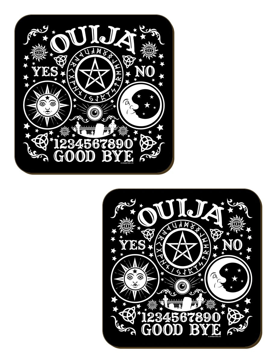 4-teiliges Untersetzer-Set mit Ouija-Brett-Design