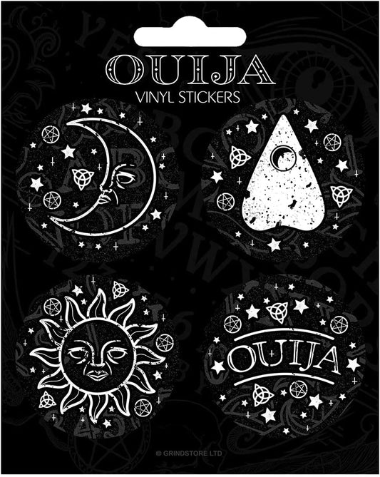 Ouija Board Themed x4 Vinyl Stickers