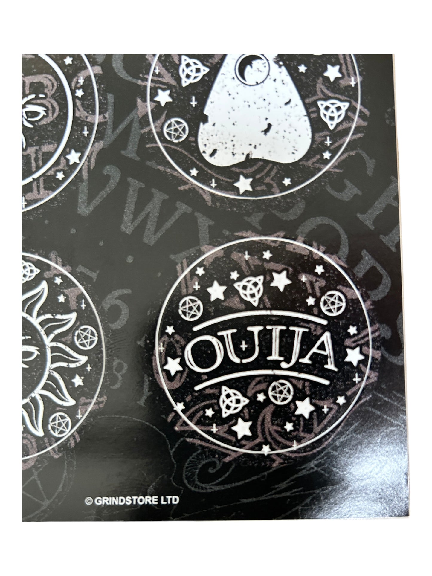 Ouija Board Themed x4 Vinyl Stickers