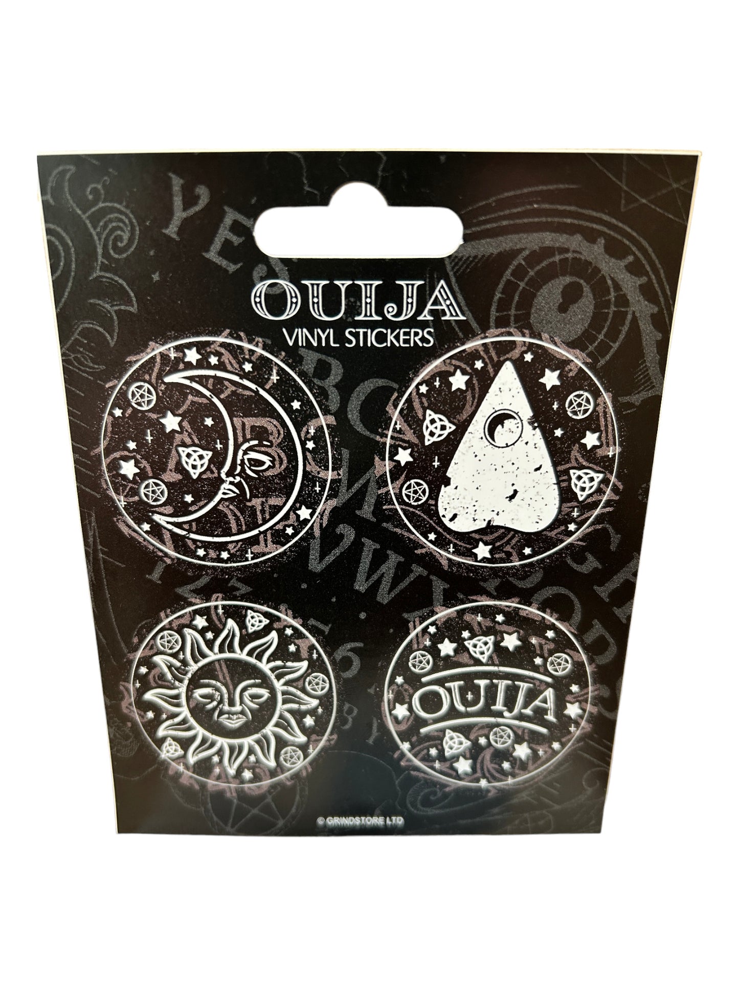 Ouija Board Themed x4 Vinyl Stickers