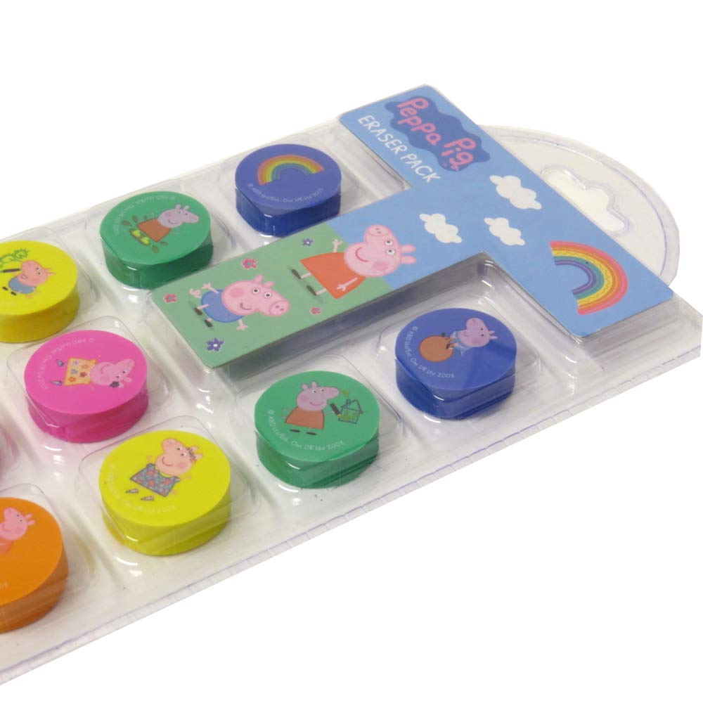 Peppa Pig and Friends x 10 Eraser Set