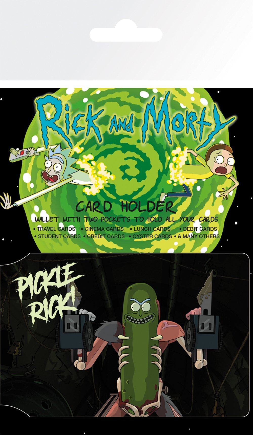 Rick and Morty Pickle Rick Kartenhalter mit 2 Fächern