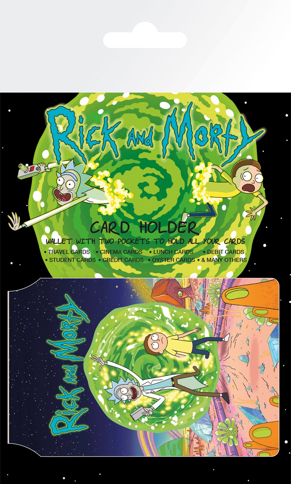 Porte-cartes à 2 emplacements pour portail Rick et Morty