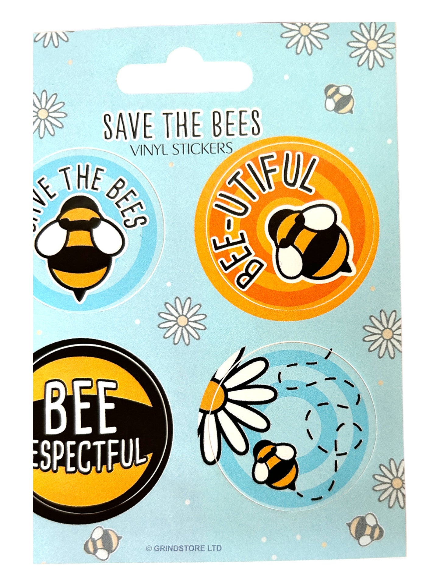 Autocollants en vinyle « Sauver les abeilles » x4