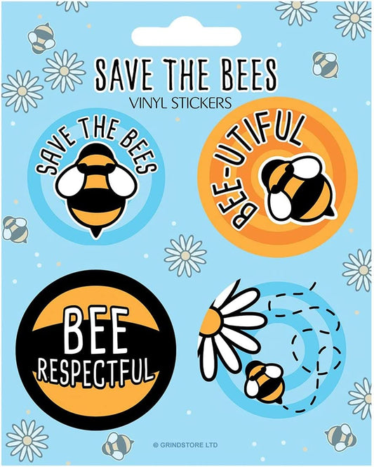 Save the Bees x4 Vinyl Stickers