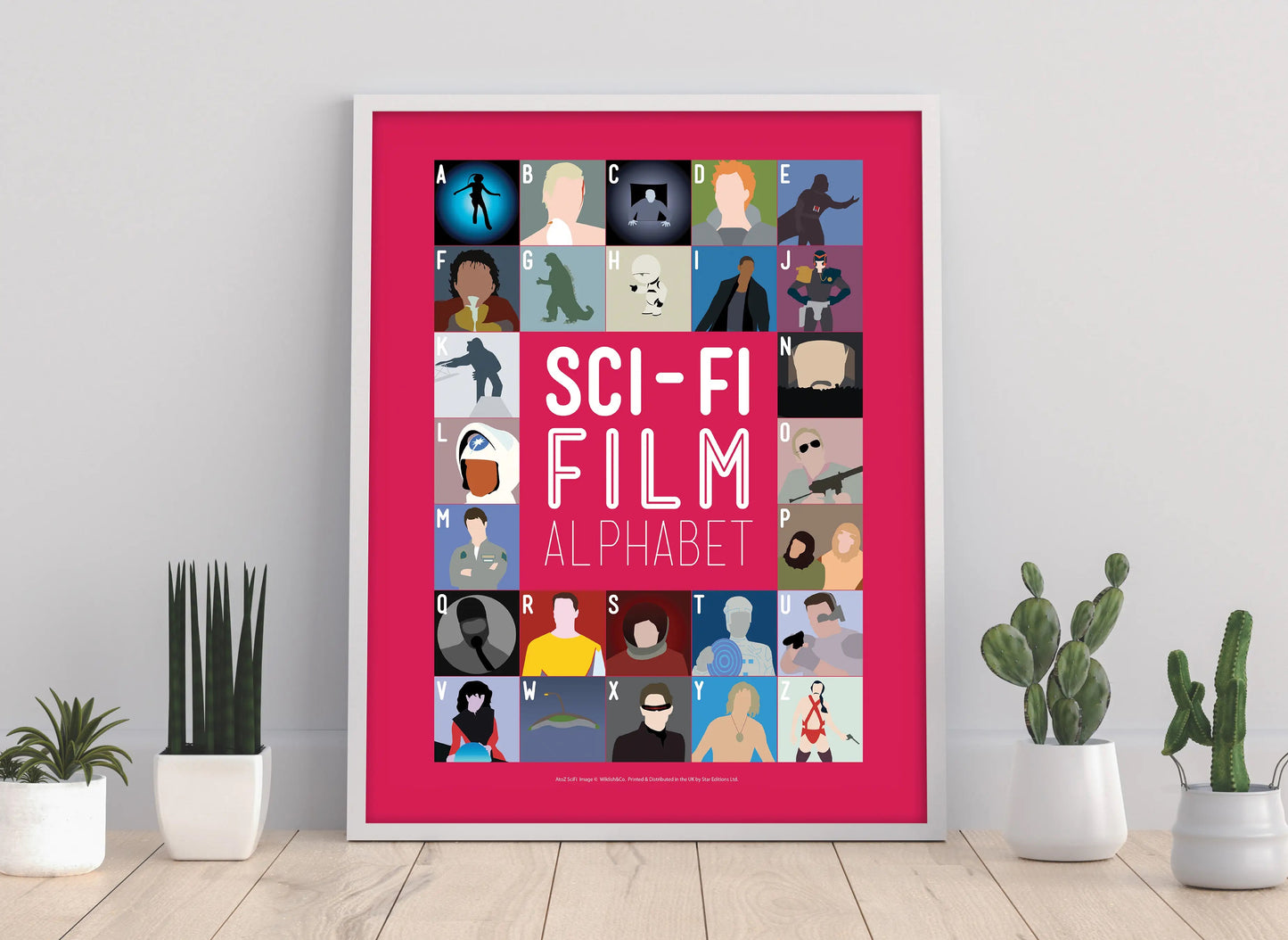 Sci-Fi Movie A to Z Alphabet Pop Art Print 11 x 14 inches