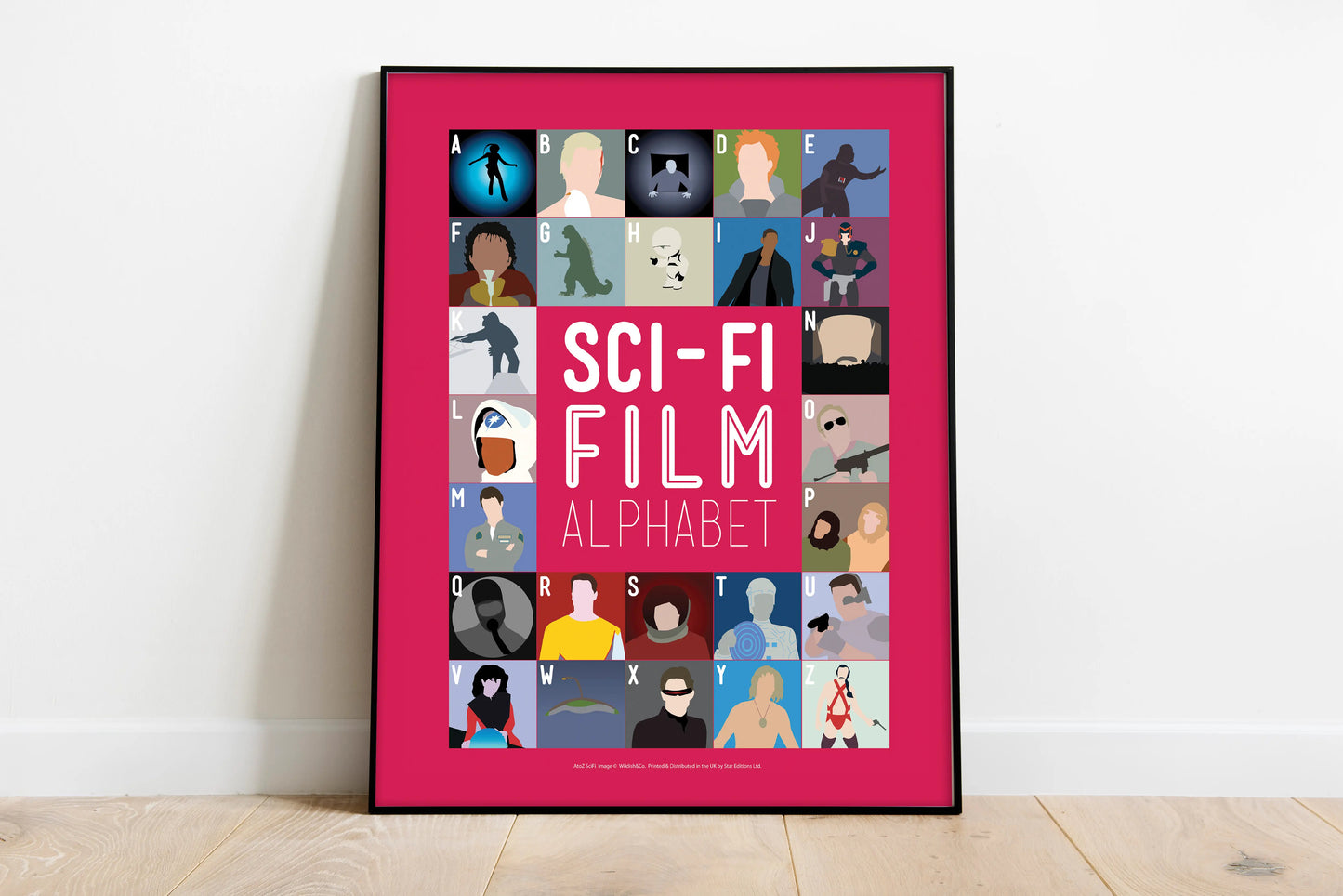 Sci-Fi Movie A to Z Alphabet Pop Art Print 11 x 14 inches