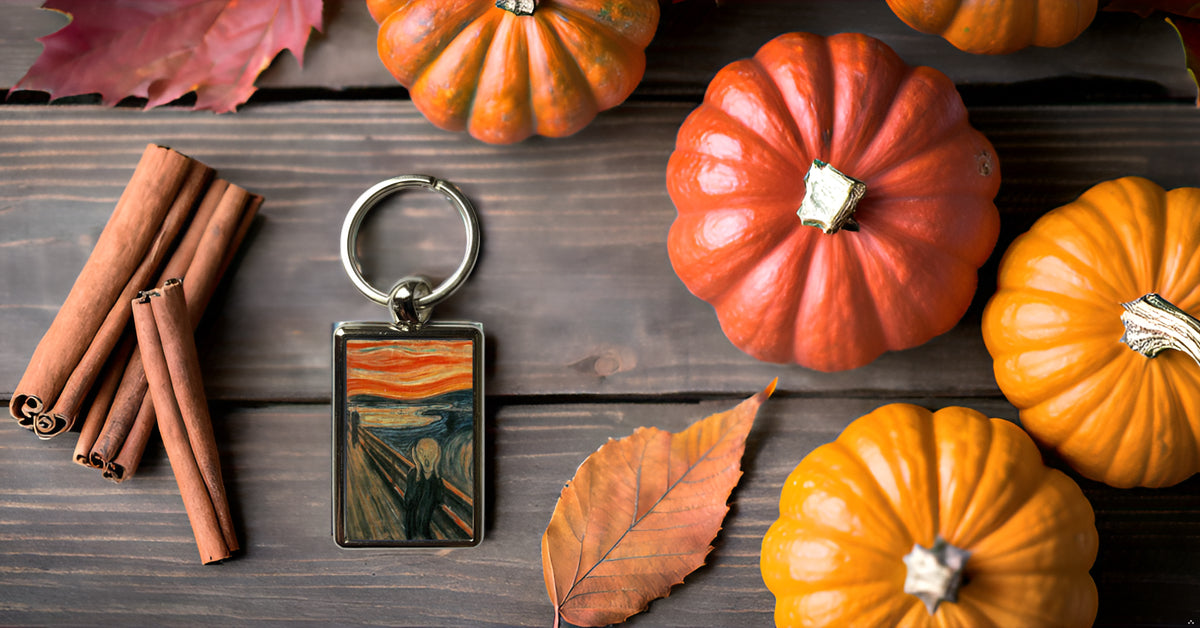 The Scream by Edvard Munch Metal Keyring – High-Quality Keychain with Vibrant Colors – Classic Art Key Ring Gift