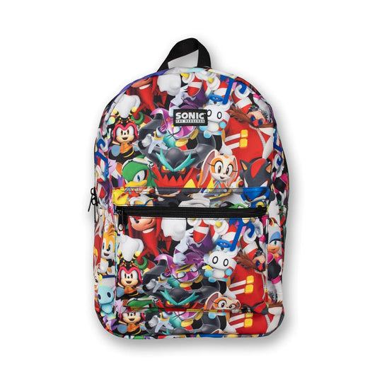 Sonic the Hedgehog Multi-Character Backpack with Laptop Compartment – Perfect for School, College, or Work