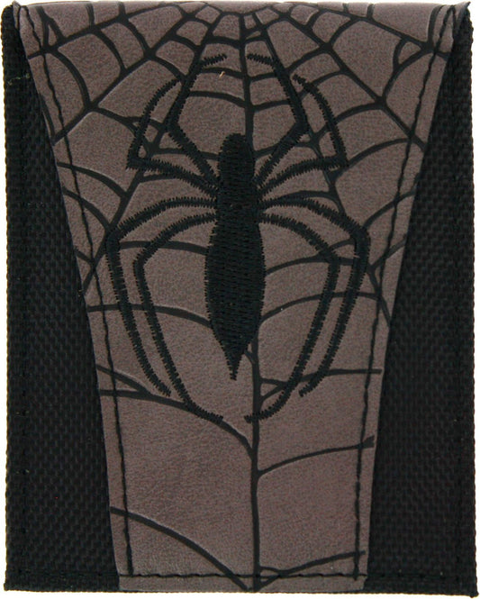 Portefeuille à deux volets en costume noir Marvel Comics Spider-Man