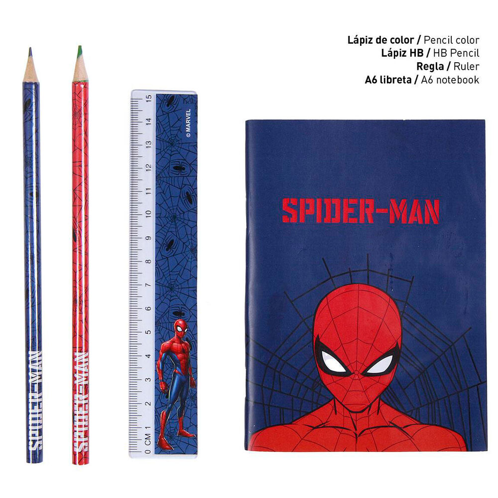 Ensemble de papeterie sous licence Marvel Spider-Man 10 pièces