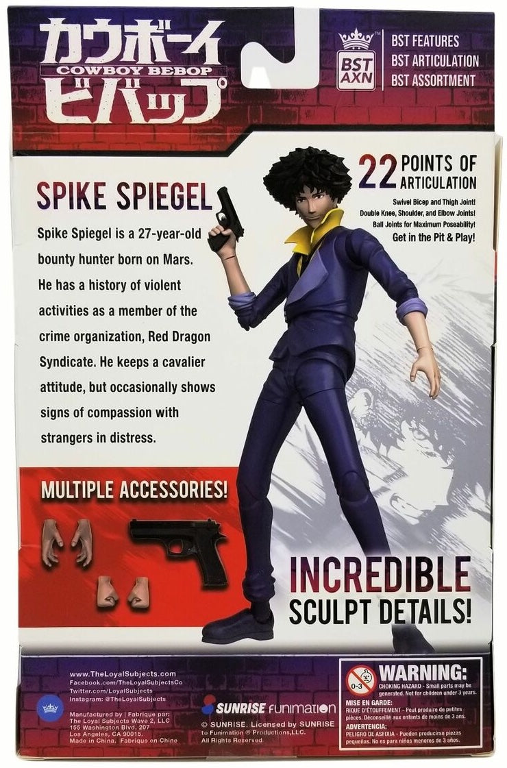 Cowboy Bebop Spike Spiegel BST AXN 5" Action Figures