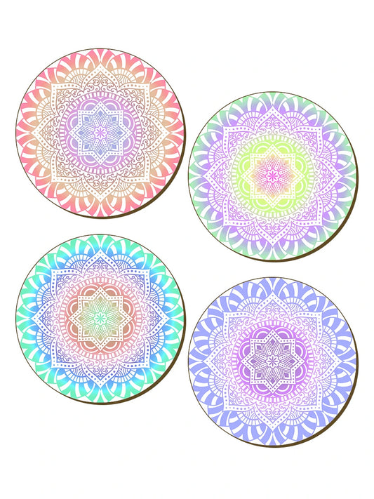 Spirituelle Mandalas 4-teiliges Untersetzer-Set