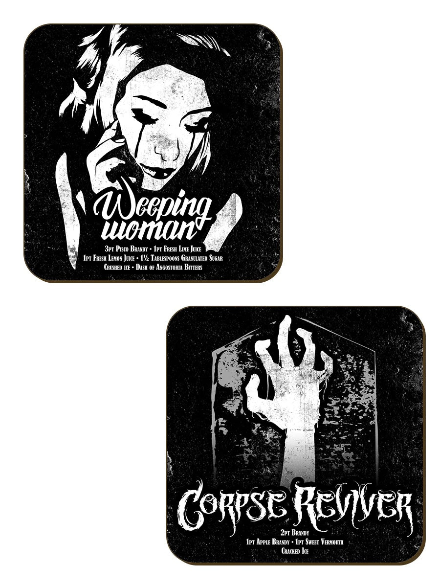 Spooky Cocktails 4 Piece Coaster Set