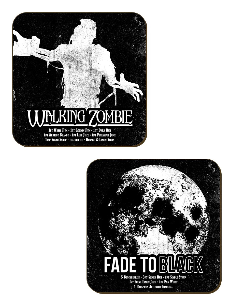 Spooky Cocktails 4 Piece Coaster Set