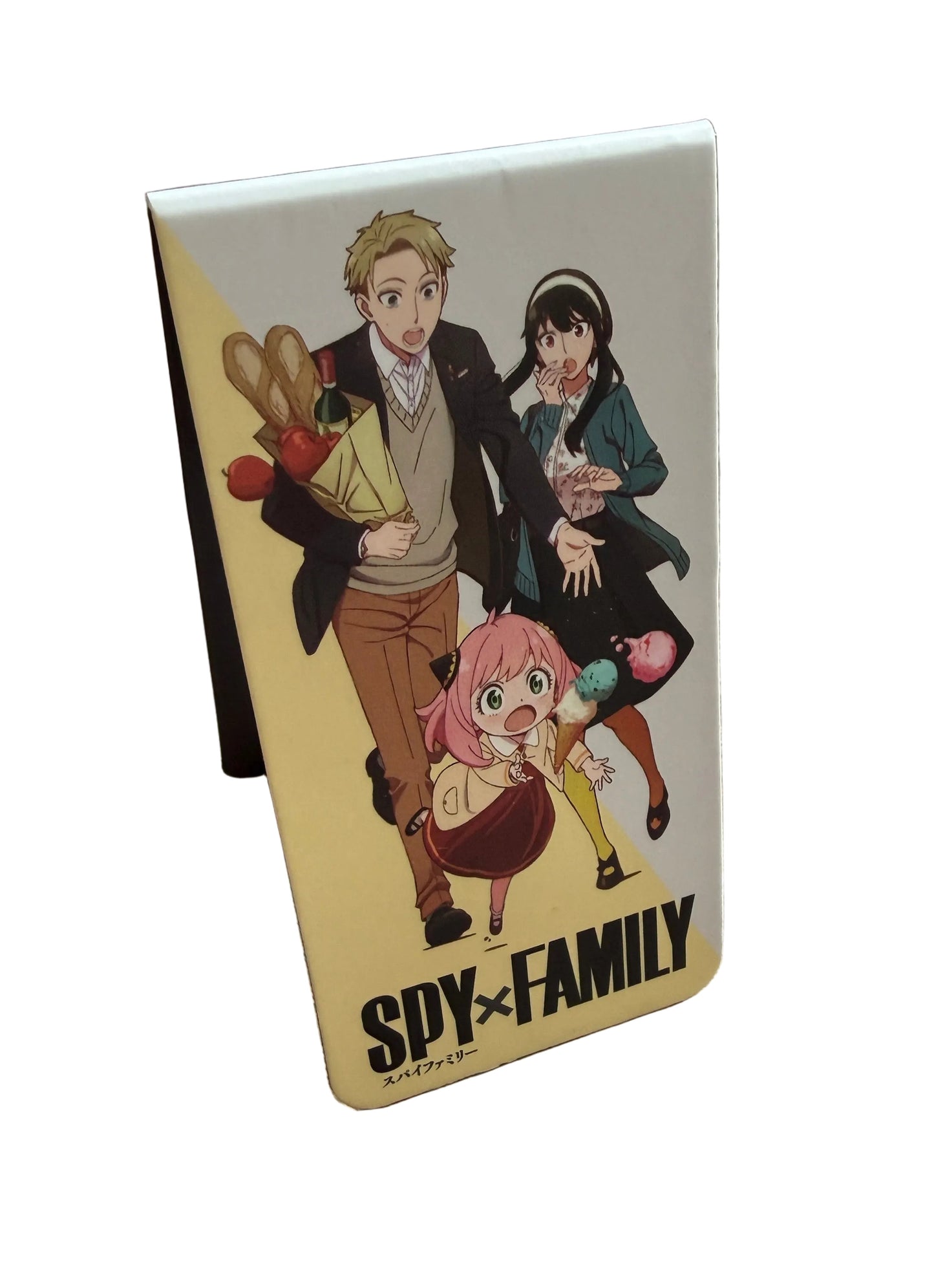 Product with 'Spy x Family' characters on a beige background