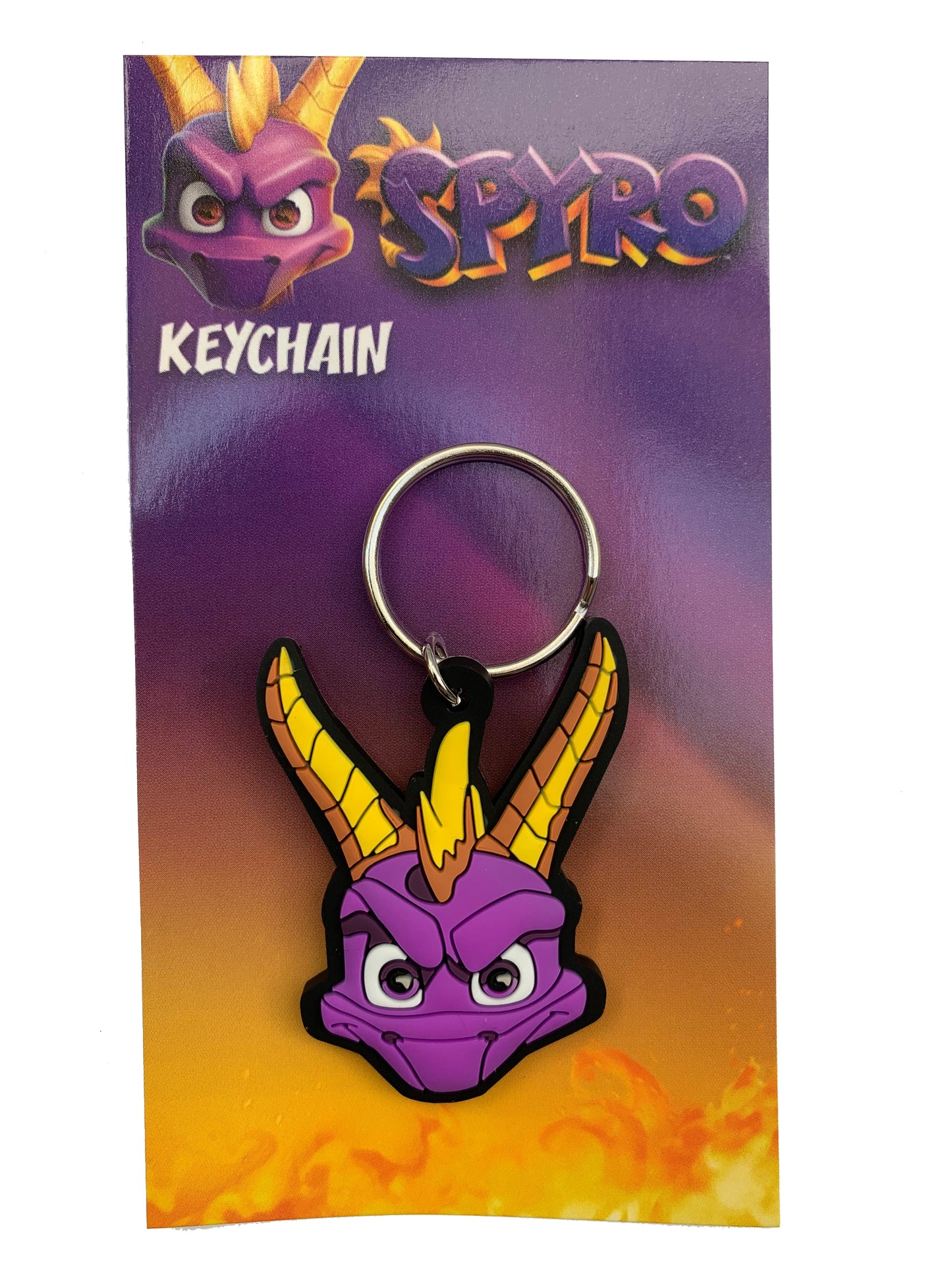 Spyro Face Licensed Rubber Keyring 3.5 x 7 CM