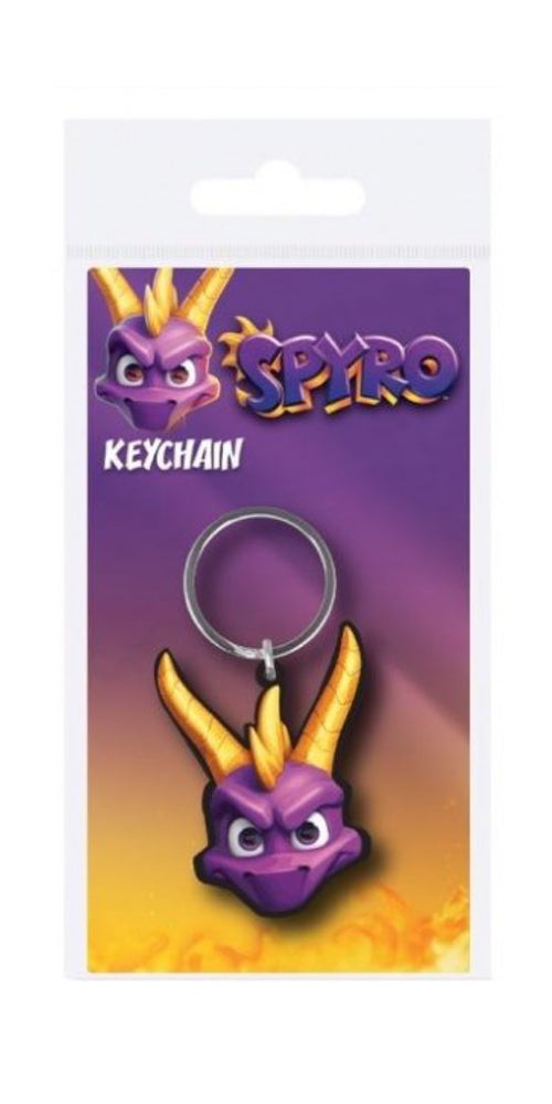 Spyro Face Licensed Rubber Keyring 3.5 x 7 CM