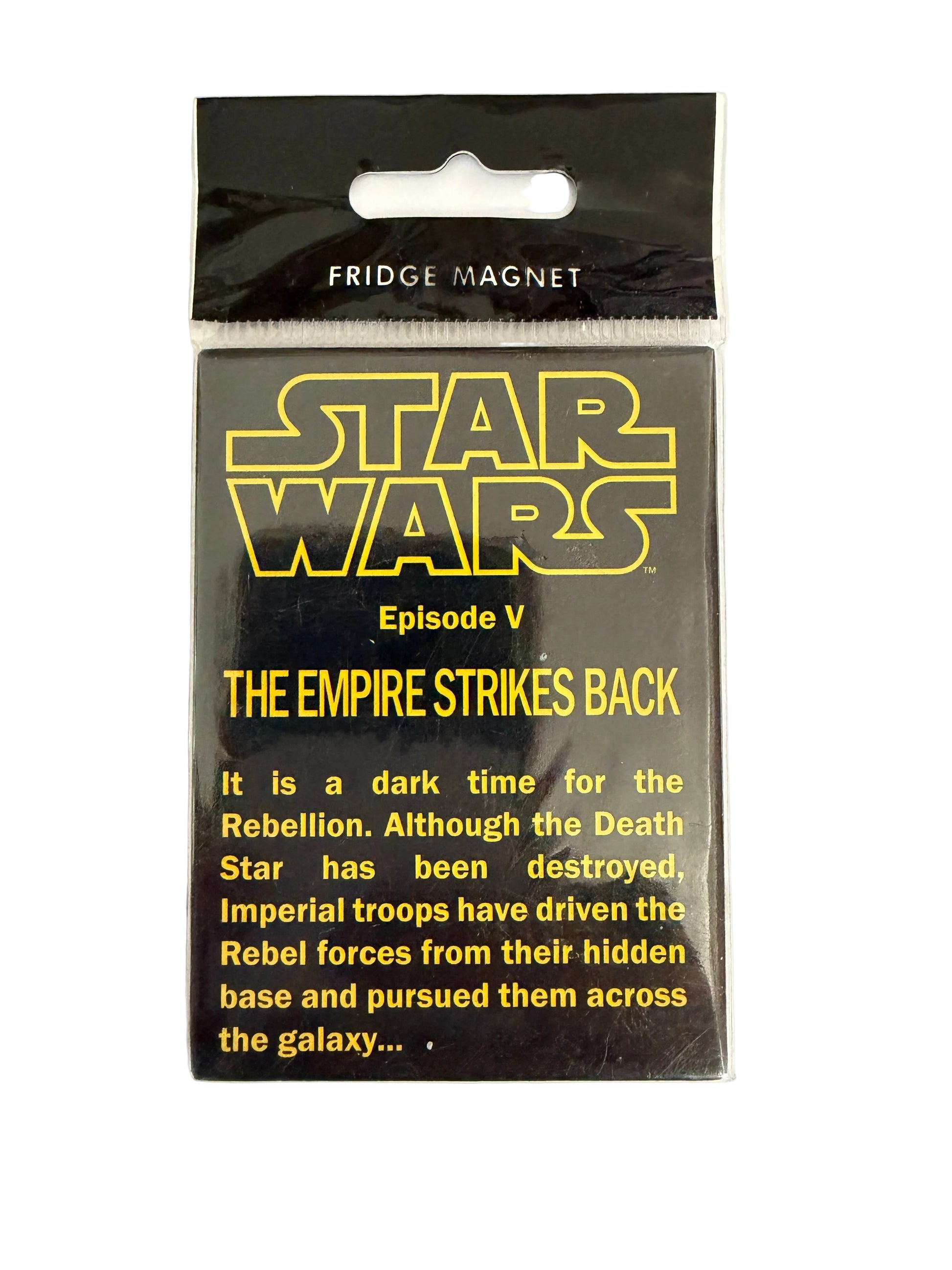 Star Wars fridge magnet packaging with text and logo on a white background