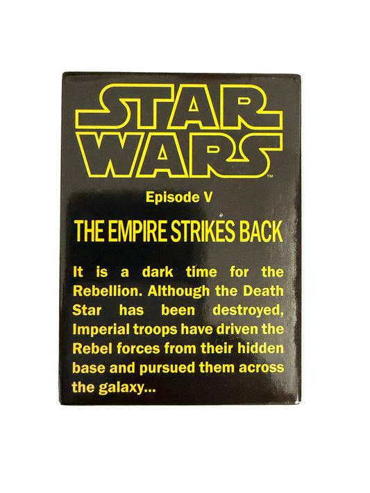 Star Wars book cover with yellow text on a black background