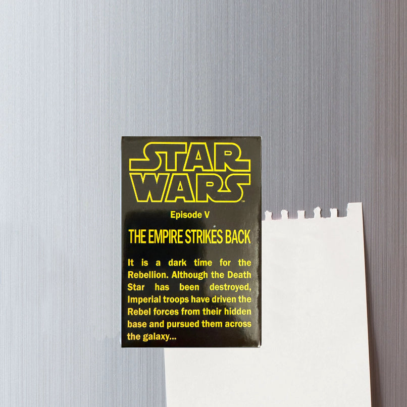 Star Wars book cover with yellow text on a gray background