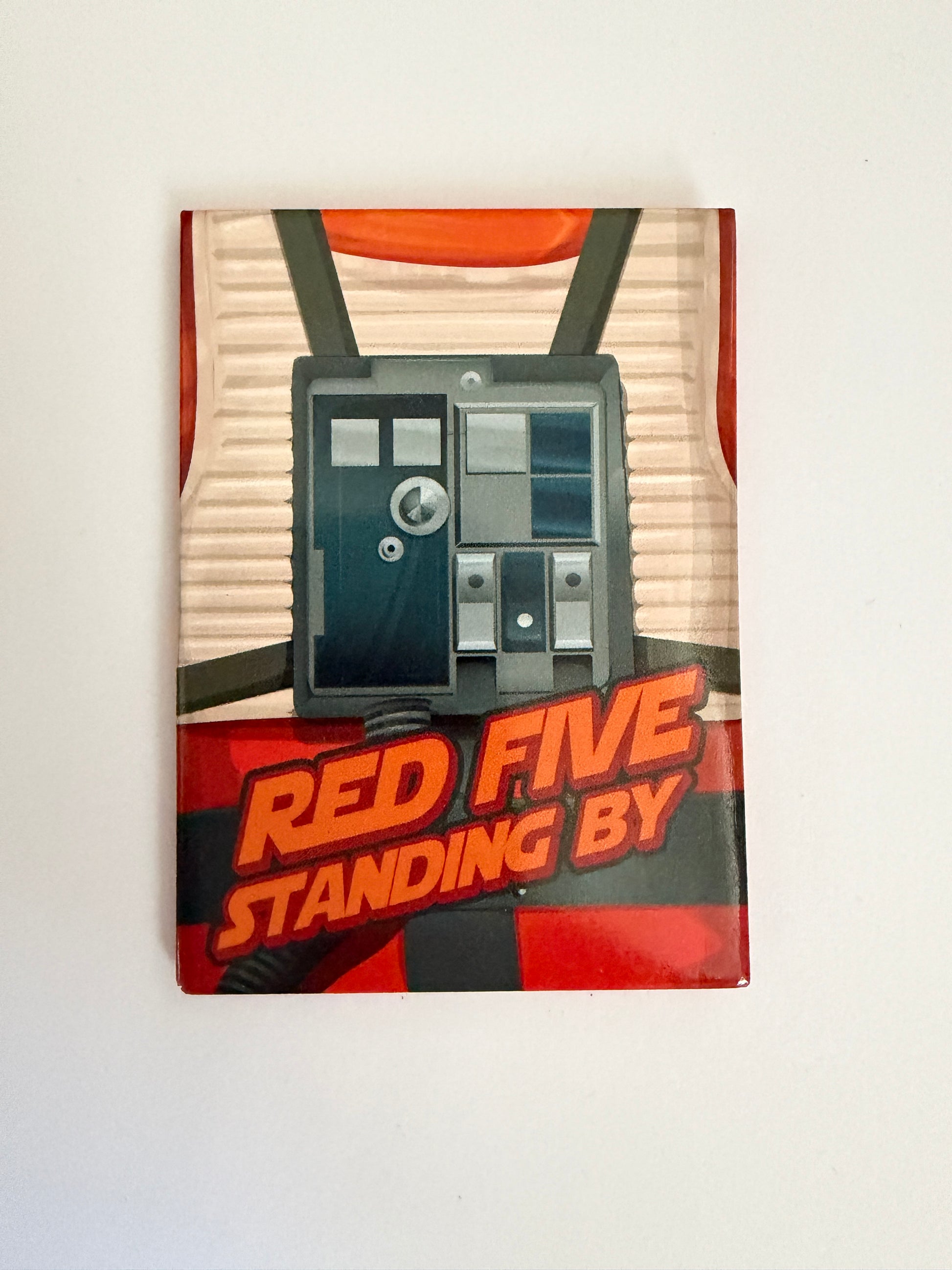 Star Wars Red Five Flight suit fridge magnet on a white background