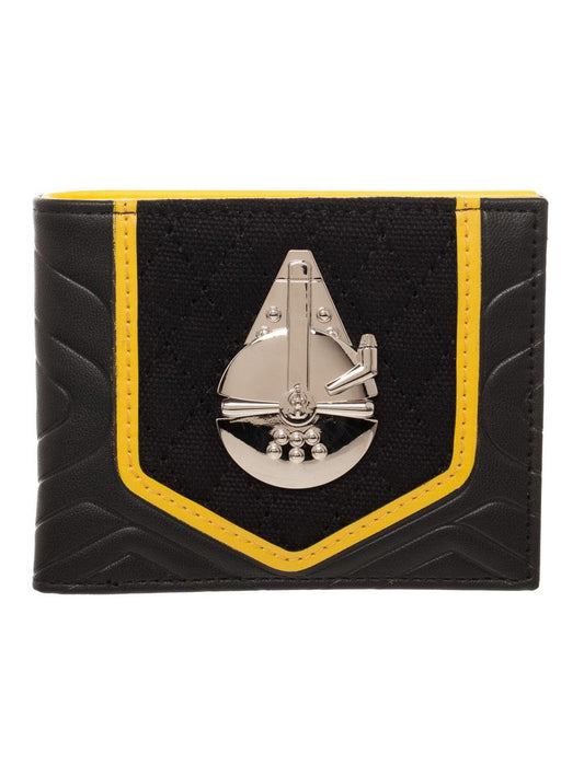 Star Wars Millennium Falcon Black and Yellow Bifod Wallet