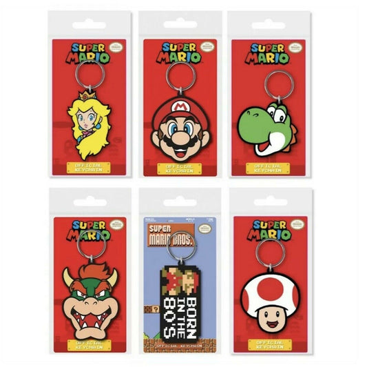 Nintendo Super Mario and Friends Rubber Keyrings