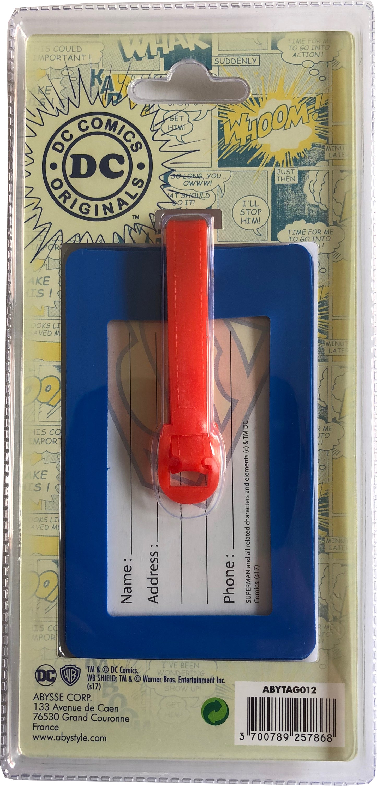 DC Comics Superman PVC Luggage Tag