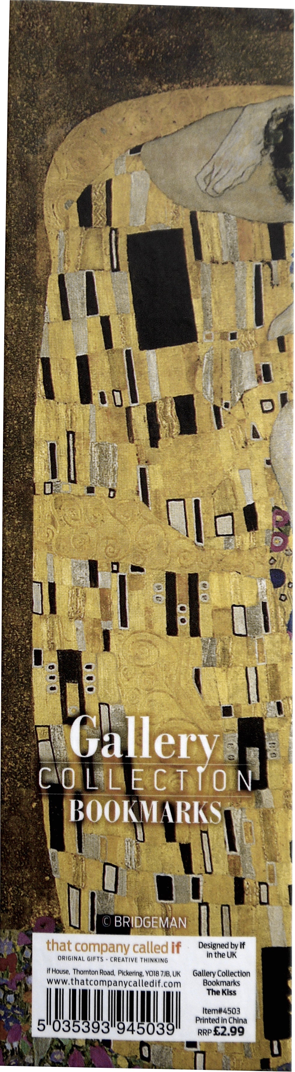 Art Gallery Collection Bookmark Klimt The Kiss