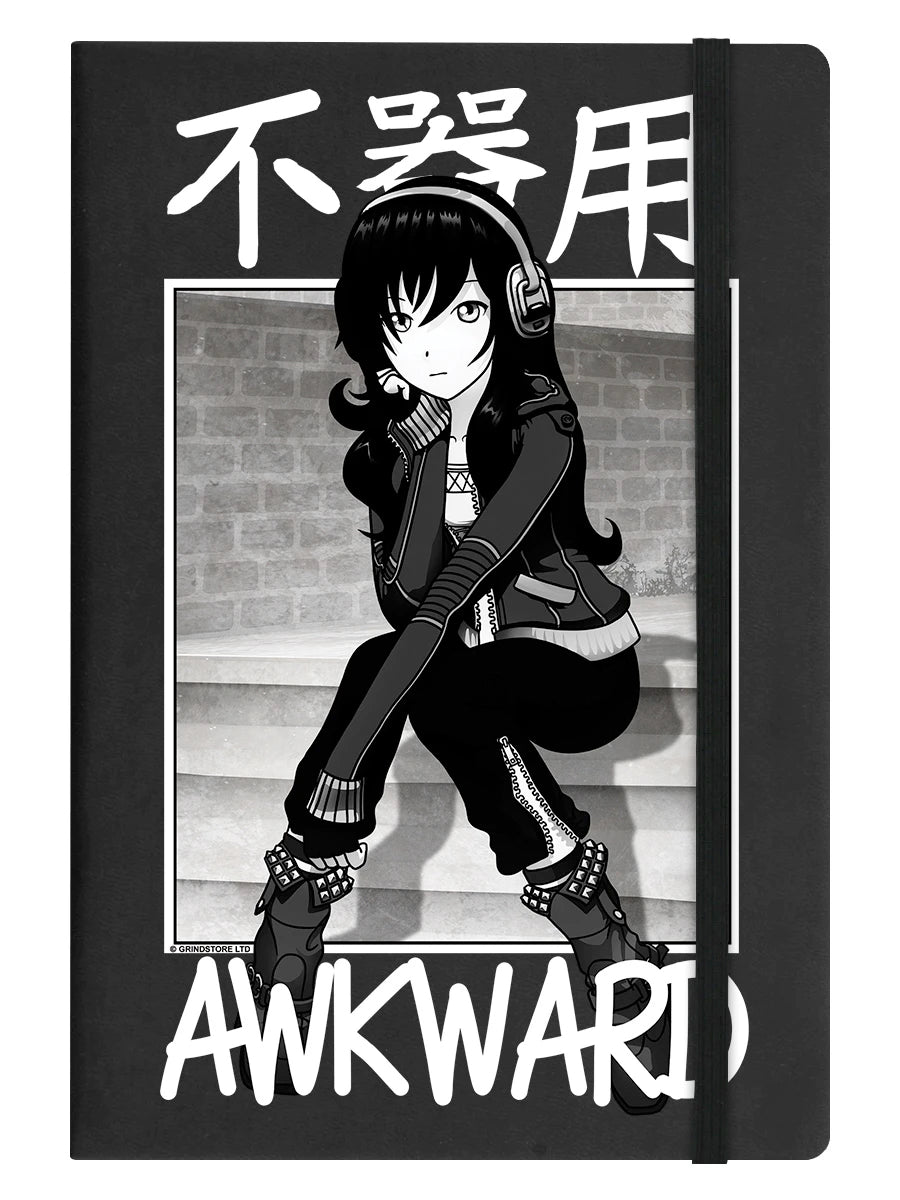 Tokyo Spirit Awkward Notizbuch mit festem Einband, A5, Schwarz