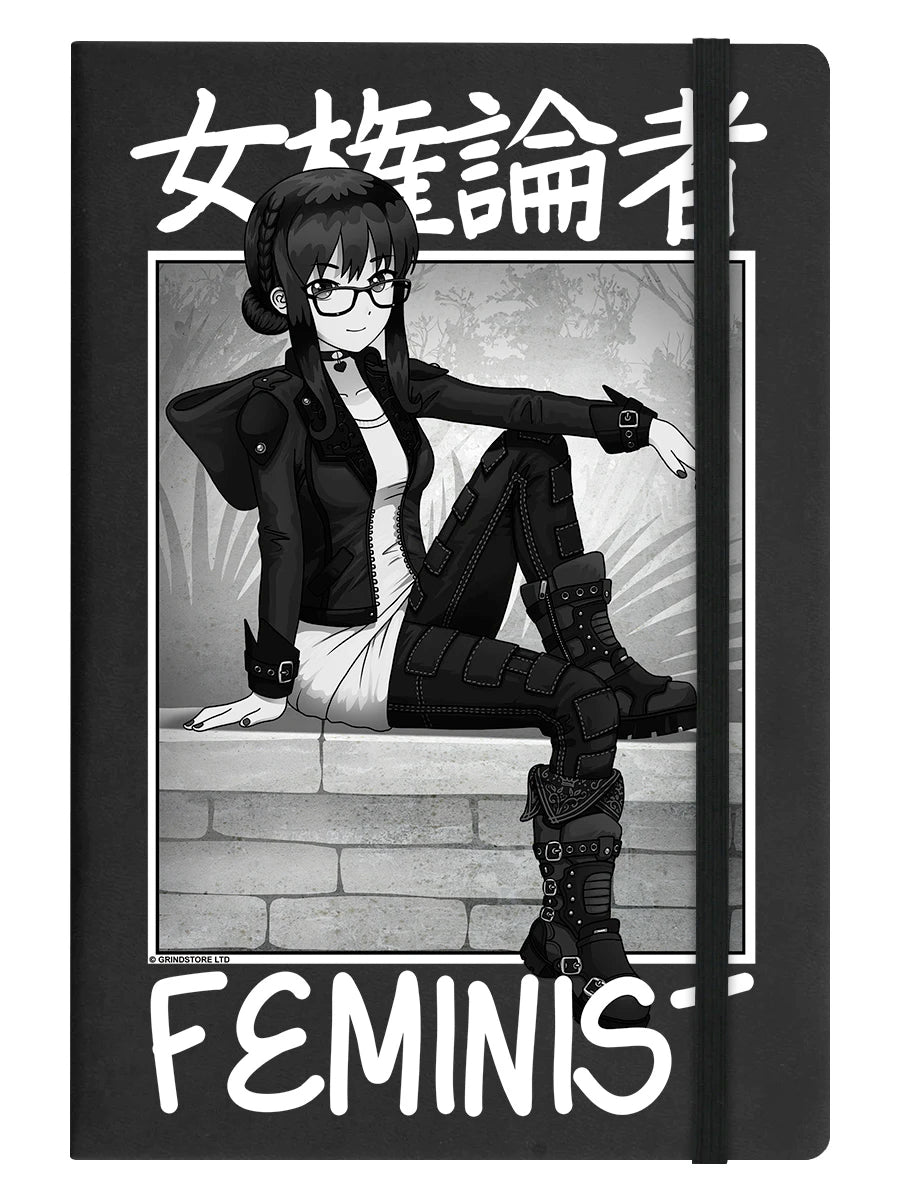 Tokyo Spirit Feminist Black A5 Hard Cover Notebook