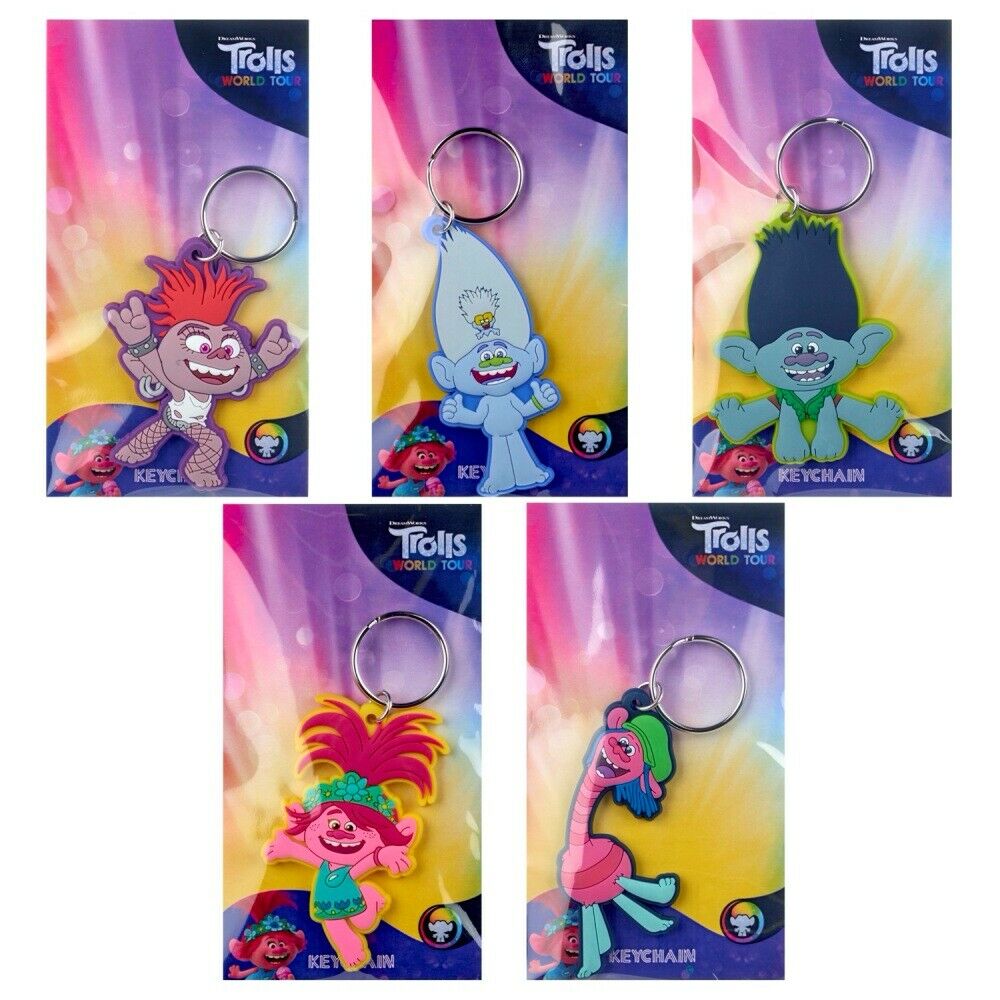 Trolls World Tour Character Keyrings