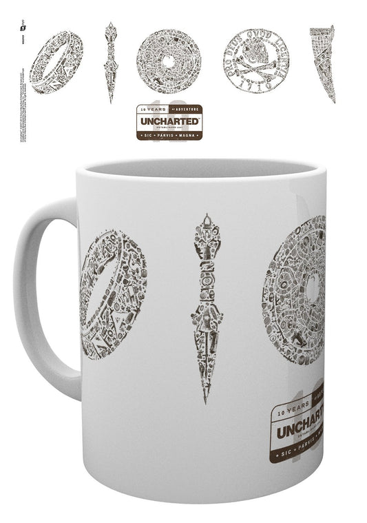 Uncharted 10 Years Logo Boxed Mug 320ml - Fully Licensed