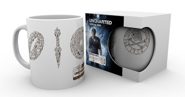 Uncharted 10 Years Logo-Boxbecher, 320 ml, vollständig lizenziert