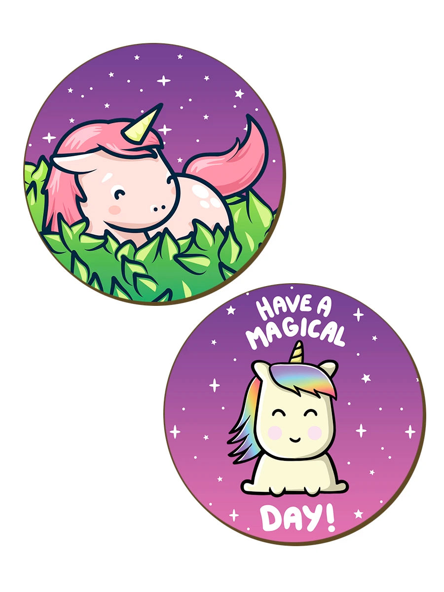 Magical Unicorns Coasters - Set of 4