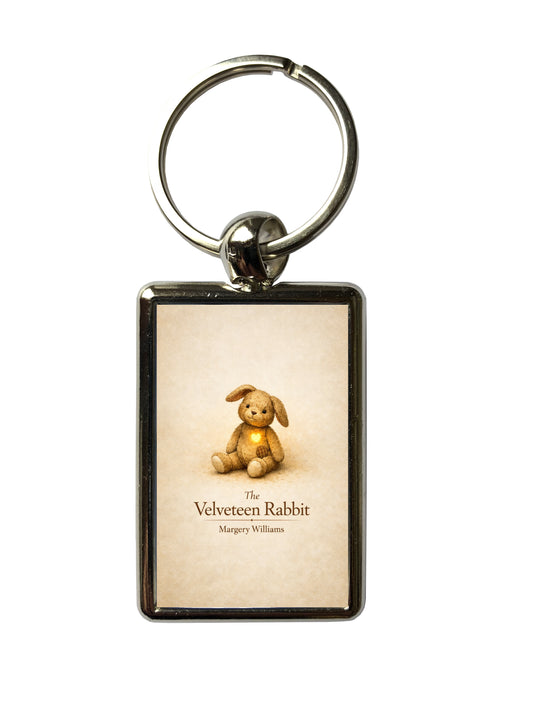 The Velveteen Rabbit by Margery Williams classic book-cover metal keyring