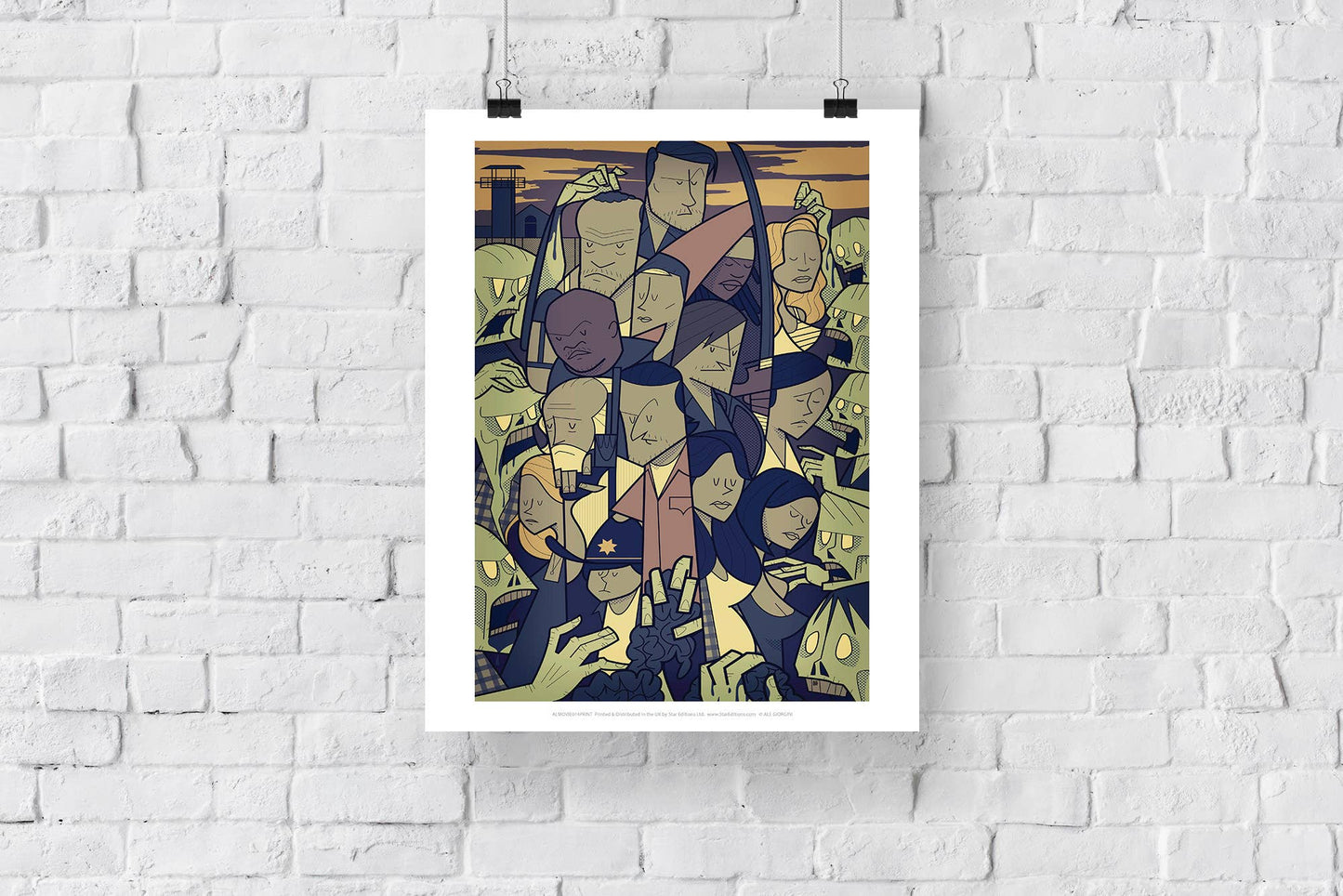 The Walking Dead Characters Pop Art Print 11 x 14 inches