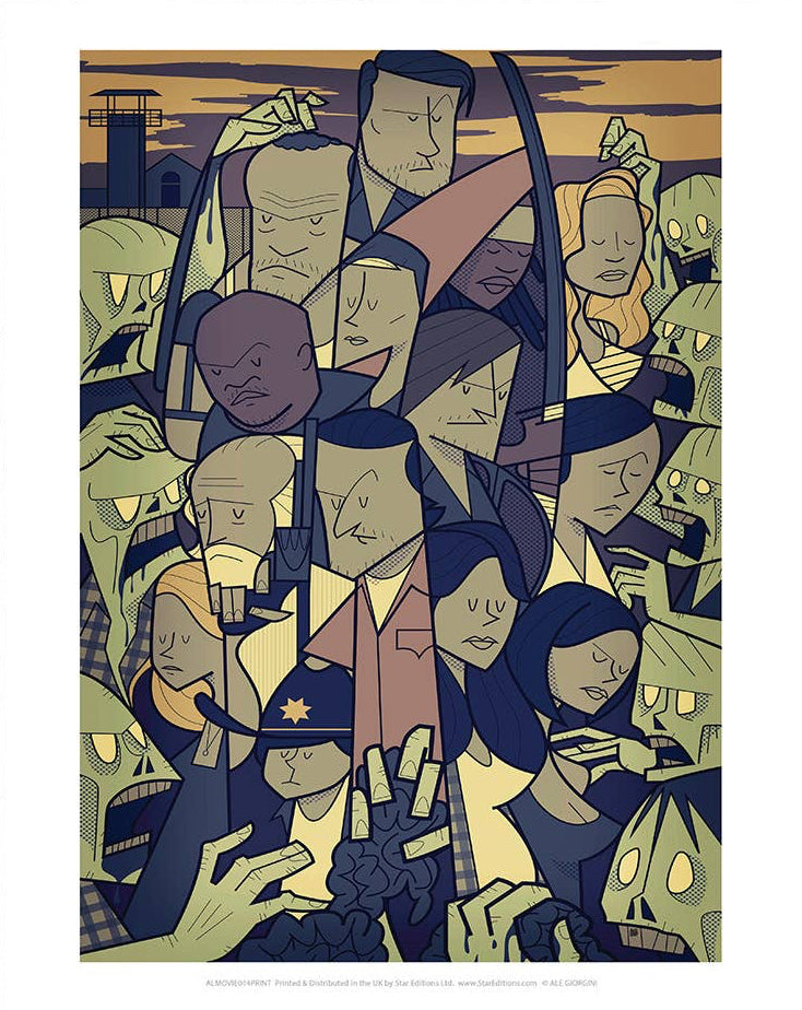 The Walking Dead Characters Pop Art Print 11 x 14 inches